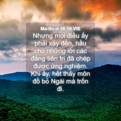 Picture 04 - Ma-thi-ơ 26:56 VIE - Nhưng mọi điều ấy phải xảy đến, - Bible Verse Picture
