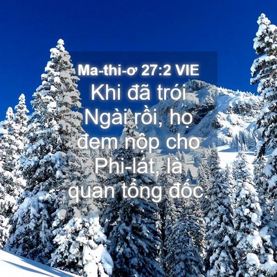 Picture 04 - Ma-thi-ơ 27:2 VIE - Khi đã trói Ngài rồi, họ đem nộp cho - Bible Verse Picture