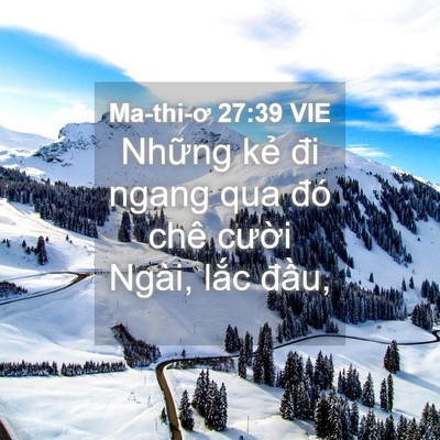 Picture 04 - Ma-thi-ơ 27:39 VIE - Những kẻ đi ngang qua đó chê cười - Bible Verse Picture