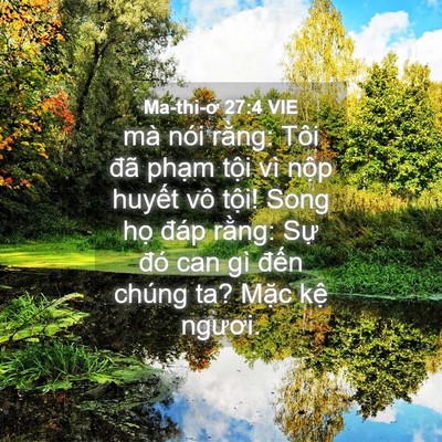 Picture 04 - Ma-thi-ơ 27:4 VIE - mà nói rằng: Tôi đã phạm tội vì nộp - Bible Verse Picture
