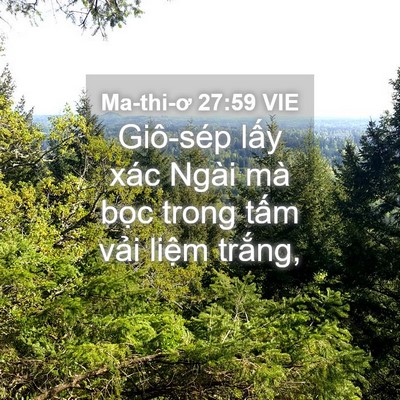 Picture 04 - Ma-thi-ơ 27:59 VIE - Giô-sép lấy xác Ngài mà bọc trong tấm - Bible Verse Picture