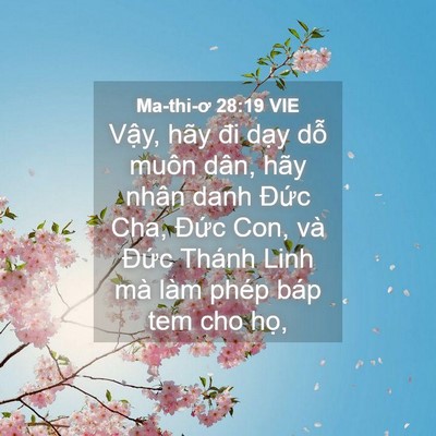 Picture 04 - Ma-thi-ơ 28:19 VIE - Vậy, hãy đi dạy dỗ muôn dân, hãy nhân - Bible Verse Picture