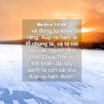 Picture 04 - Ma-thi-ơ 3:9 VIE - và đừng tự khoe rằng: Aùp-ra-ham là - Bible Verse Picture