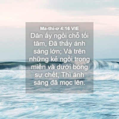 Picture 04 - Ma-thi-ơ 4:16 VIE - Dân ấy ngồi chỗ tối tăm, Đã thấy - Bible Verse Picture