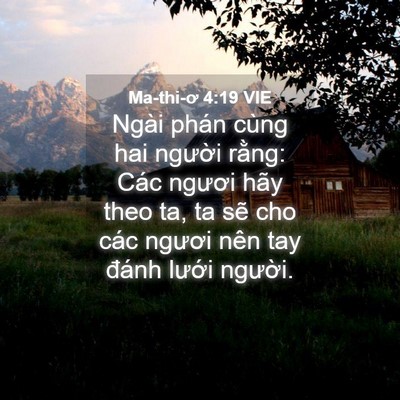 Picture 04 - Ma-thi-ơ 4:19 VIE - Ngài phán cùng hai người rằng: Các - Bible Verse Picture