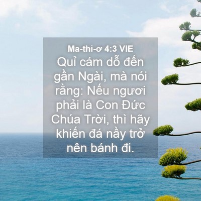 Picture 04 - Ma-thi-ơ 4:3 VIE - Quỉ cám dỗ đến gần Ngài, mà nói - Bible Verse Picture