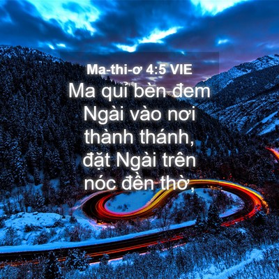 Picture 04 - Ma-thi-ơ 4:5 VIE - Ma quỉ bèn đem Ngài vào nơi thành thánh, - Bible Verse Picture