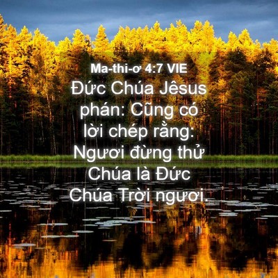 Picture 04 - Ma-thi-ơ 4:7 VIE - Đức Chúa Jêsus phán: Cũng có lời chép - Bible Verse Picture