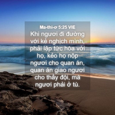 Picture 04 - Ma-thi-ơ 5:25 VIE - Khi ngươi đi đường với kẻ nghịch - Bible Verse Picture