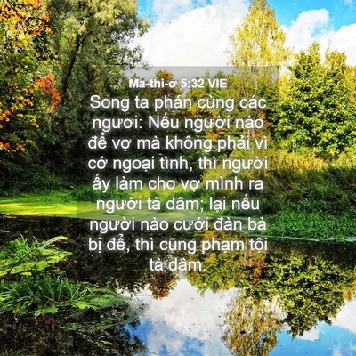 Picture 04 - Ma-thi-ơ 5:32 VIE - Song ta phán cùng các ngươi: Nếu người - Bible Verse Picture