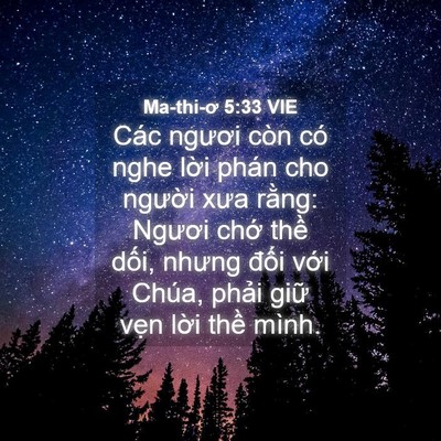 Picture 04 - Ma-thi-ơ 5:33 VIE - Các ngươi còn có nghe lời phán cho - Bible Verse Picture