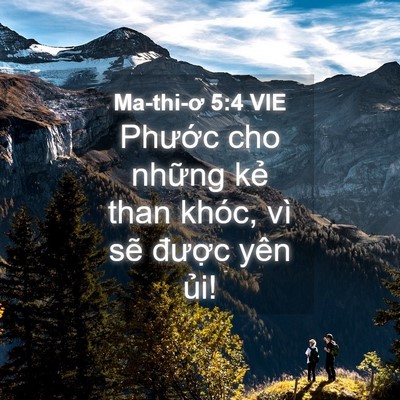 Picture 04 - Ma-thi-ơ 5:4 VIE - Phước cho những kẻ than khóc, vì sẽ - Bible Verse Picture