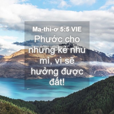 Picture 04 - Ma-thi-ơ 5:5 VIE - Phước cho những kẻ nhu mì, vì sẽ - Bible Verse Picture