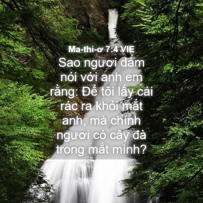 Picture 04 - Ma-thi-ơ 7:4 VIE - Sao ngươi dám nói với anh em rằng: Để - Bible Verse Picture