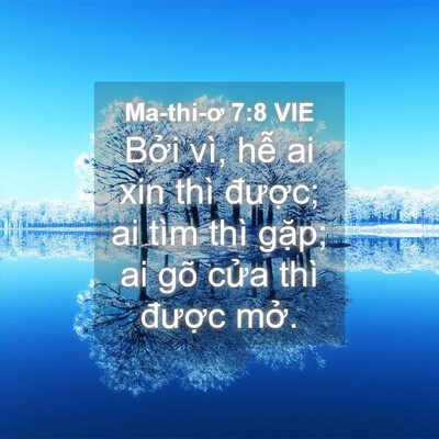 Picture 04 - Ma-thi-ơ 7:8 VIE - Bởi vì, hễ ai xin thì được; ai tìm - Bible Verse Picture