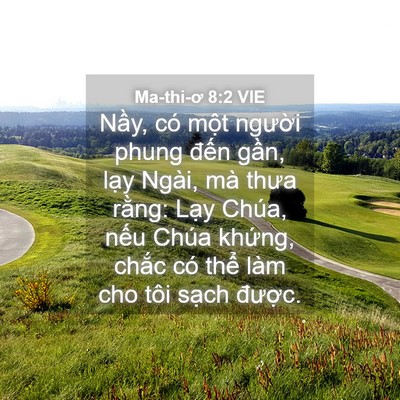 Picture 04 - Ma-thi-ơ 8:2 VIE - Nầy, có một người phung đến gần, - Bible Verse Picture