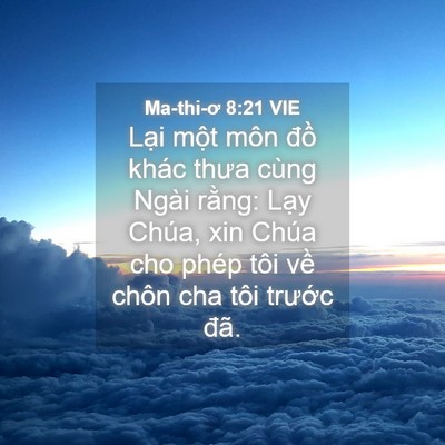 Picture 04 - Ma-thi-ơ 8:21 VIE - Lại một môn đồ khác thưa cùng Ngài - Bible Verse Picture