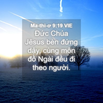 Picture 04 - Ma-thi-ơ 9:19 VIE - Đức Chúa Jêsus bèn đứng dậy, cùng - Bible Verse Picture