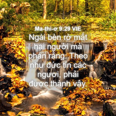 Picture 04 - Ma-thi-ơ 9:29 VIE - Ngài bèn rờ mắt hai người mà phán - Bible Verse Picture