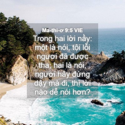 Picture 04 - Ma-thi-ơ 9:5 VIE - Trong hai lời nầy: một là nói, tội - Bible Verse Picture