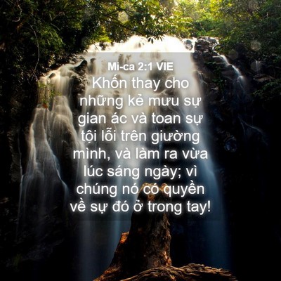 Picture 04 - Mi-ca 2:1 VIE - Khốn thay cho những kẻ mưu sự gian ác - Bible Verse Picture