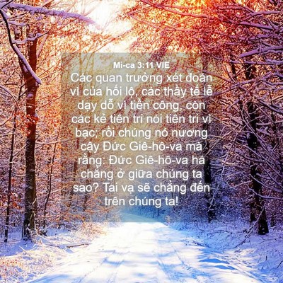 Picture 04 - Mi-ca 3:11 VIE - Các quan trưởng xét đoán vì của hối - Bible Verse Picture