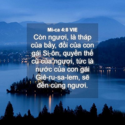 Picture 04 - Mi-ca 4:8 VIE - Còn ngươi, là tháp của bầy, đồi của - Bible Verse Picture