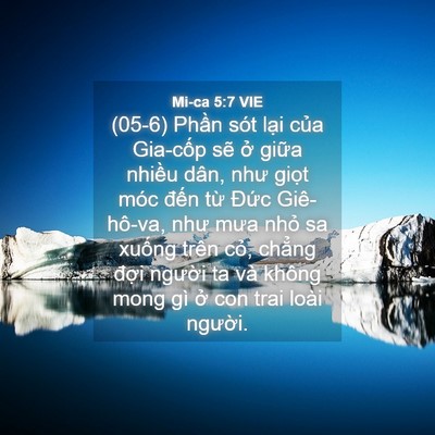 Picture 04 - Mi-ca 5:7 VIE - (05-6) Phần sót lại của Gia-cốp sẽ ở - Bible Verse Picture