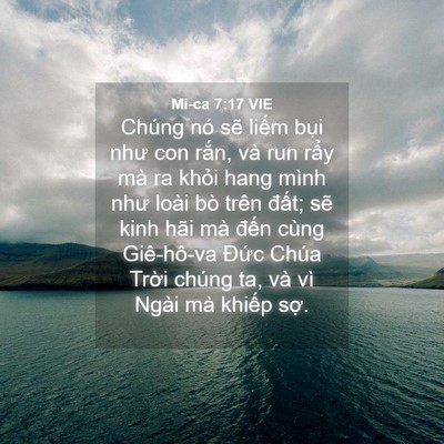 Picture 04 - Mi-ca 7:17 VIE - Chúng nó sẽ liếm bụi như con rắn, và - Bible Verse Picture