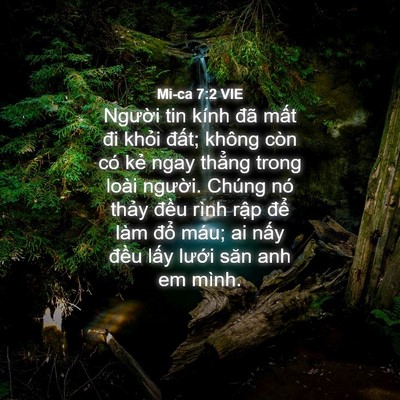 Picture 04 - Mi-ca 7:2 VIE - Người tin kính đã mất đi khỏi đất; - Bible Verse Picture