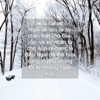 Picture 04 - Mi-ca 7:20 VIE - Ngài sẽ làm ra sự chân thật cho - Bible Verse Picture