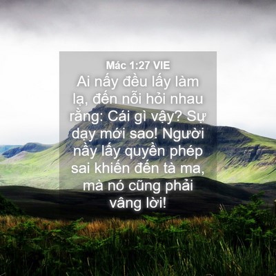 Picture 04 - Mác 1:27 VIE - Ai nấy đều lấy làm lạ, đến nỗi - Bible Verse Picture