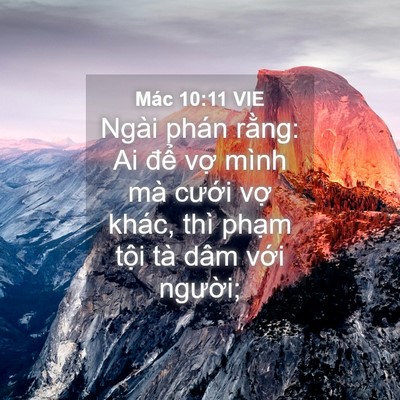 Picture 04 - Mác 10:11 VIE - Ngài phán rằng: Ai để vợ mình mà - Bible Verse Picture