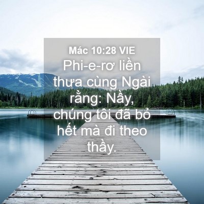 Picture 04 - Mác 10:28 VIE - Phi-e-rơ liền thưa cùng Ngài rằng: Nầy, - Bible Verse Picture