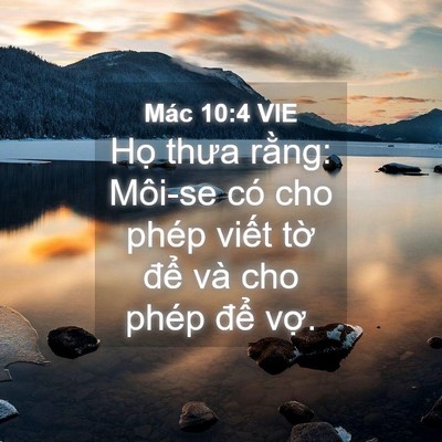 Picture 04 - Mác 10:4 VIE - Họ thưa rằng: Môi-se có cho phép viết - Bible Verse Picture