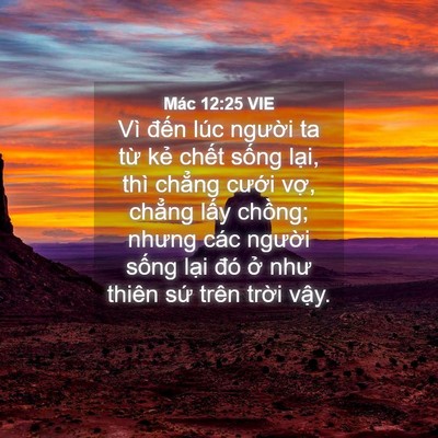 Picture 04 - Mác 12:25 VIE - Vì đến lúc người ta từ kẻ chết - Bible Verse Picture