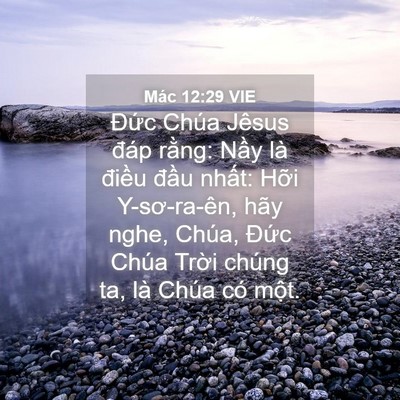 Picture 04 - Mác 12:29 VIE - Đức Chúa Jêsus đáp rằng: Nầy là - Bible Verse Picture