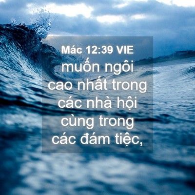 Picture 04 - Mác 12:39 VIE - muốn ngôi cao nhất trong các nhà hội - Bible Verse Picture