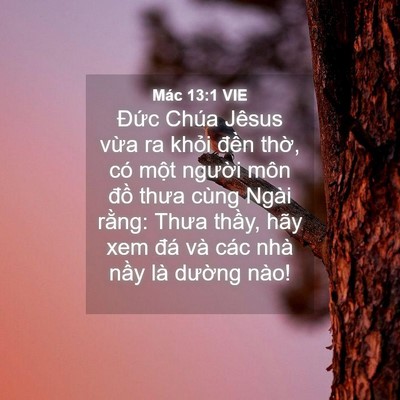 Picture 04 - Mác 13:1 VIE - Đức Chúa Jêsus vừa ra khỏi đền thờ, - Bible Verse Picture