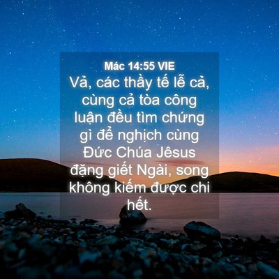 Picture 04 - Mác 14:55 VIE - Vả, các thầy tế lễ cả, cùng cả tòa - Bible Verse Picture