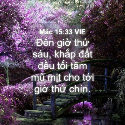 Picture 04 - Mác 15:33 VIE - Đến giờ thứ sáu, khắp đất đều - Bible Verse Picture
