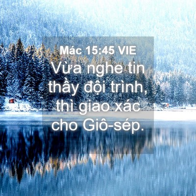 Picture 04 - Mác 15:45 VIE - Vừa nghe tin thầy đội trình, thì giao - Bible Verse Picture