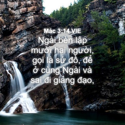 Picture 04 - Mác 3:14 VIE - Ngài bèn lập mười hai người, gọi là - Bible Verse Picture