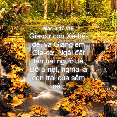 Picture 04 - Mác 3:17 VIE - Gia-cơ con Xê-bê-đê, và Giăng em Gia-cơ, - Bible Verse Picture