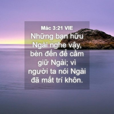 Picture 04 - Mác 3:21 VIE - Những bạn hữu Ngài nghe vậy, bèn đến - Bible Verse Picture