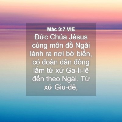 Picture 04 - Mác 3:7 VIE - Đức Chúa Jêsus cùng môn đồ Ngài lánh - Bible Verse Picture
