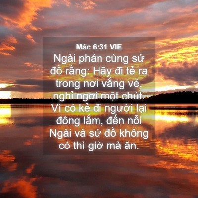 Picture 04 - Mác 6:31 VIE - Ngài phán cùng sứ đồ rằng: Hãy đi - Bible Verse Picture