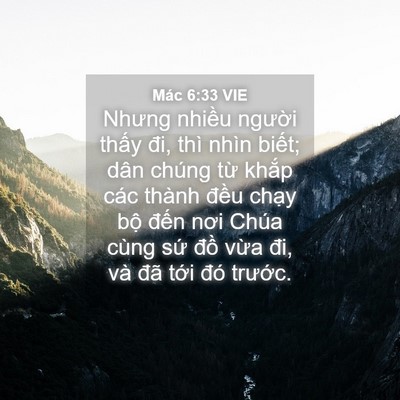 Picture 04 - Mác 6:33 VIE - Nhưng nhiều người thấy đi, thì nhìn - Bible Verse Picture