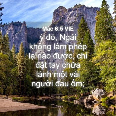 Picture 04 - Mác 6:5 VIE - ỳ đó, Ngài không làm phép lạ nào - Bible Verse Picture