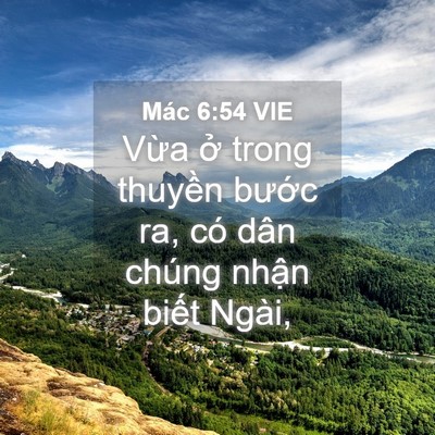 Picture 04 - Mác 6:54 VIE - Vừa ở trong thuyền bước ra, có dân - Bible Verse Picture